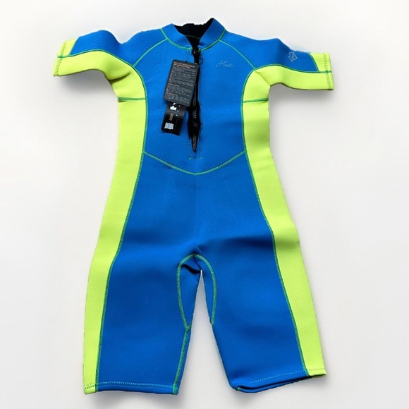 Hevto Kids Wetsuit Youth Size 13 Shorty 2mm Neoprene Front Zip Short Sleeve NEW - Picture 1 of 11